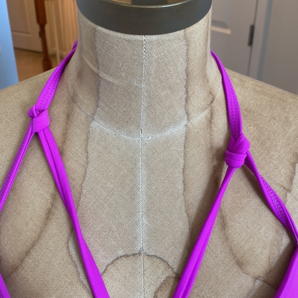 Venus Purple Strappy Cage Bikini Top 34D - Picture 4 of 8